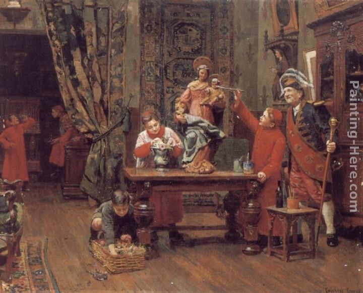 Paul Charles Chocarne-Moreau Choirboys in the Sacristy